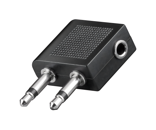 Adapter 2x 3,5mm Klinke 3,5mm Buchse, DINIC Box Kopfhöreradapter 3,5mm für Flugzeuge